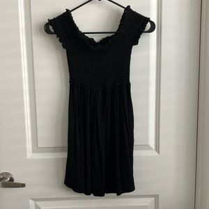 Elegant Black Off-Shoulder mini Dress